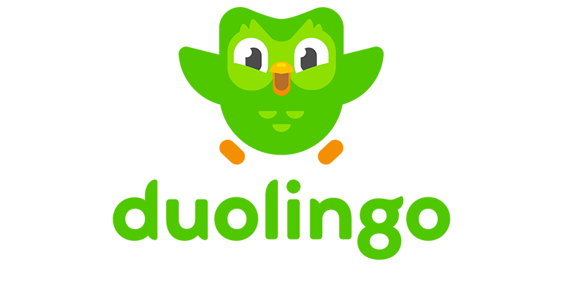 Featured image of Duolingo's colorful owl mascot perched on a white background with the company's logo in bold green letters. The image showcases the recognizable branding of the language learning platform, which has a global presence and a user-friendly app for learning over 40 languages